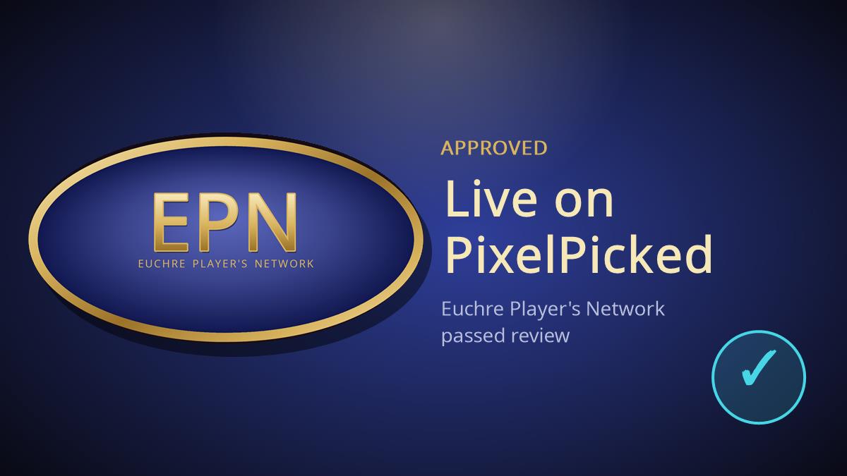 Euchre Player's Network logo with an approved seal